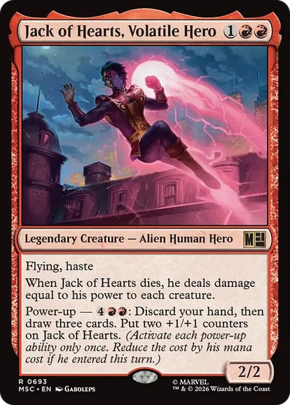 一触即発のヒーロー、ジャック・オブ・ハーツ/Jack of Hearts, Volatile Hero [MSC][FOIL]