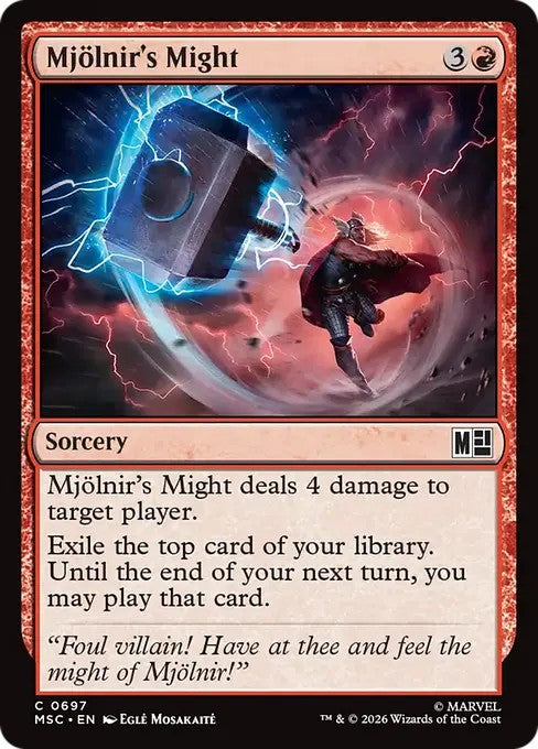 ムジョルニアの威力/Mjölnir's Might [MSC][FOIL]