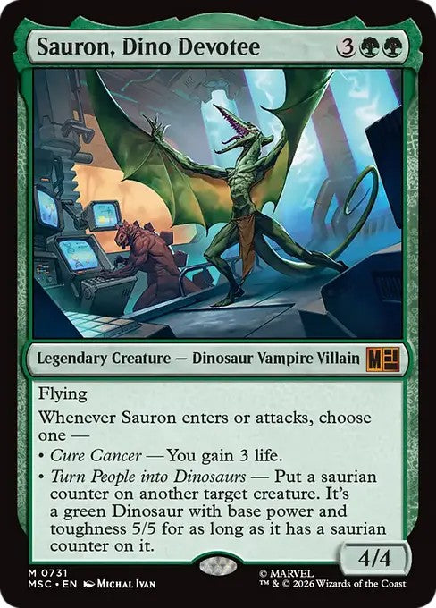 吸精恐竜、サウロン/Sauron, Dino Devotee [MSC][FOIL]