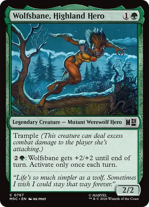 ハイランドのヒーロー、ウルフスベイン/Wolfsbane, Highland Hero [MSC][FOIL]