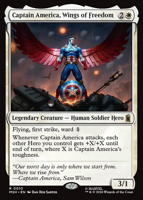 自由の翼、キャプテン・アメリカ/Captain America, Wings of Freedom [MSH][FOIL]