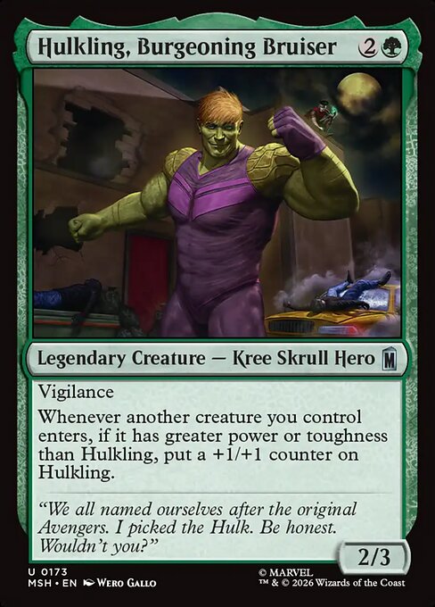 新星の猛者、ハルクリング/Hulkling, Burgeoning Bruiser [MSH][FOIL]