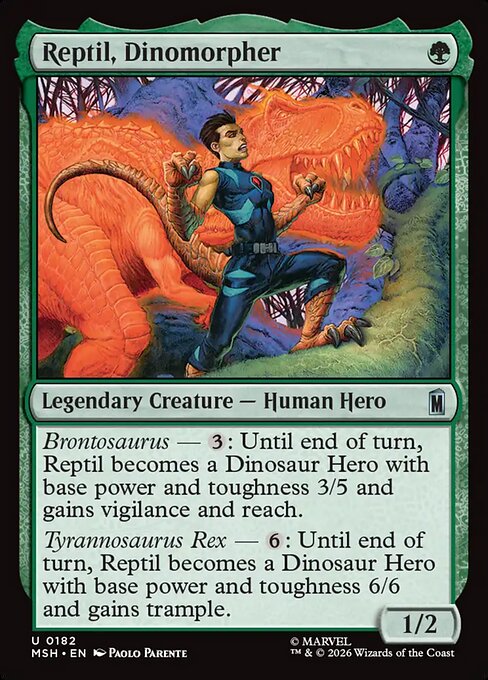 恐竜化能力の持ち主、レプティル/Reptil, Dinomorpher [MSH][FOIL]