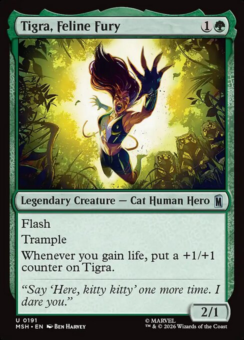 荒ぶる猫戦士、ティグラ/Tigra, Feline Fury [MSH][FOIL]