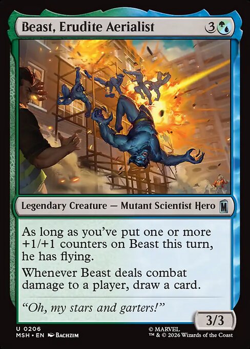 博識なる軽業師、ビースト/Beast, Erudite Aerialist [MSH][FOIL]