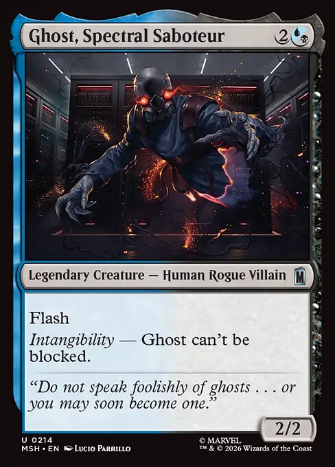 霊体の破壊工作員、ゴースト/Ghost, Spectral Saboteur [MSH][FOIL]