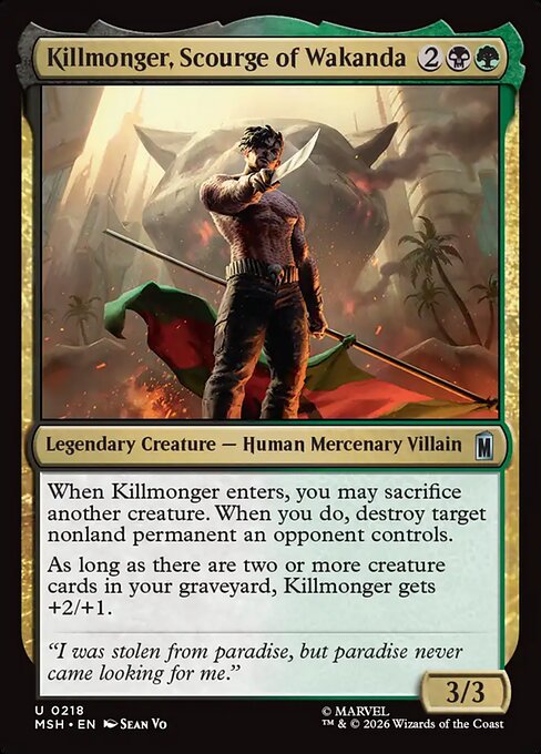 ワカンダの災厄、キルモンガー/Killmonger, Scourge of Wakanda [MSH][FOIL]