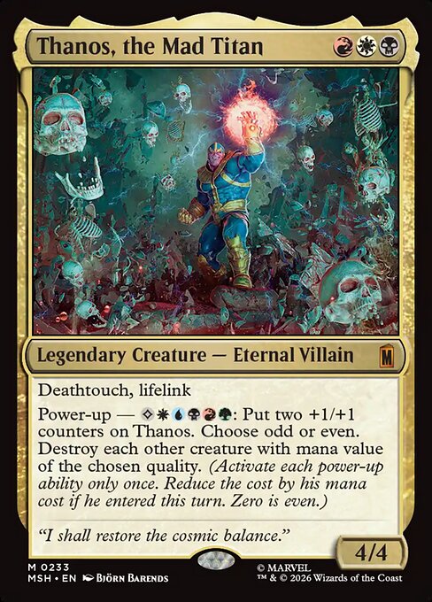 マッドタイタン、サノス/Thanos, the Mad Titan [MSH][FOIL]