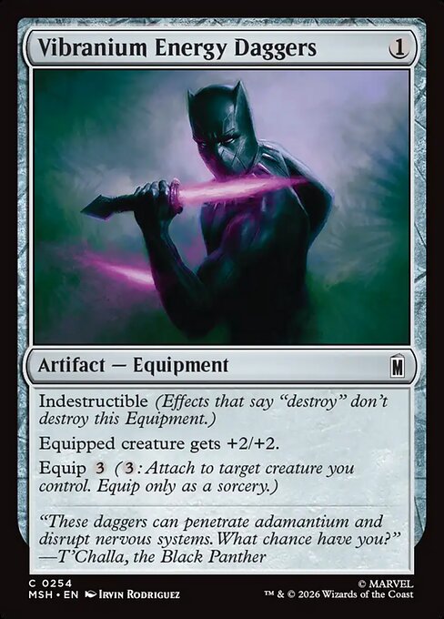 ヴィブラニウム製エネルギー・ダガー/Vibranium Energy Daggers [MSH][FOIL]