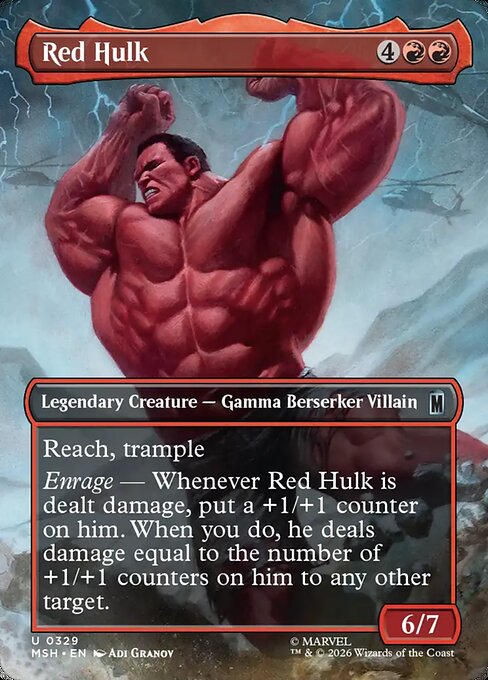 レッド・ハルク/Red Hulk [MSH-BF][ボーダーレス][FOIL]