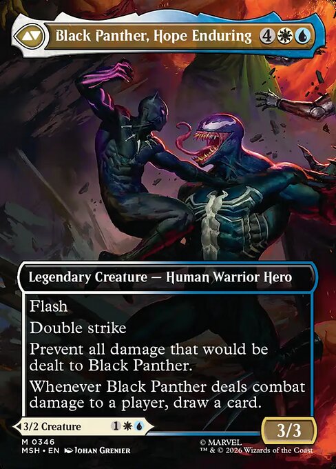 ティ・チャラ王/King T'Challa - 揺るがぬ希望、ブラックパンサー/Black Panther, Hope Enduring(346) [MSH-BF][ボーダーレス][FOIL]