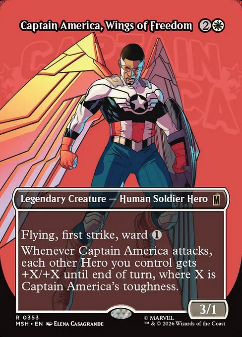 自由の翼、キャプテン・アメリカ/Captain America, Wings of Freedom [MSH-BF][ボーダーレス][FOIL]