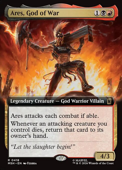 戦いの神、アレス/Ares, God of War [MSH-BF][拡張アート][FOIL]