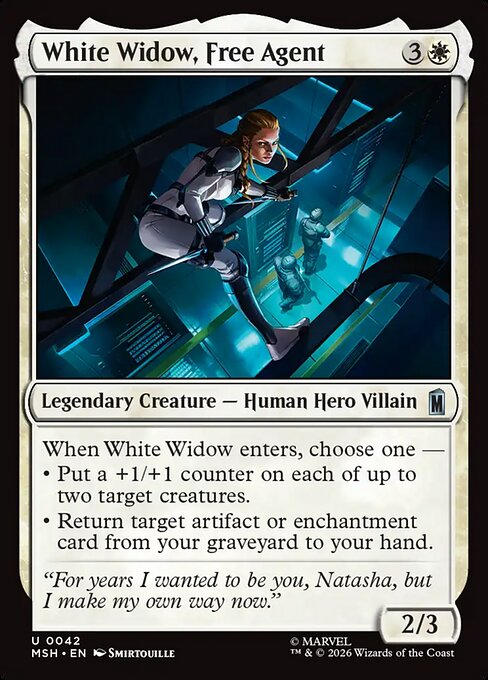 独立エージェント、ホワイト・ウィドウ/White Widow, Free Agent [MSH][FOIL]