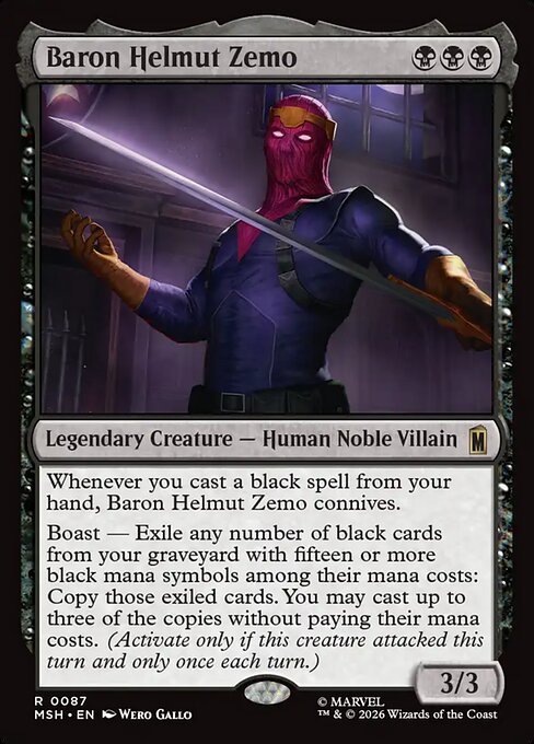 バロン・ヘルムート・ジモ/Baron Helmut Zemo [MSH][FOIL]