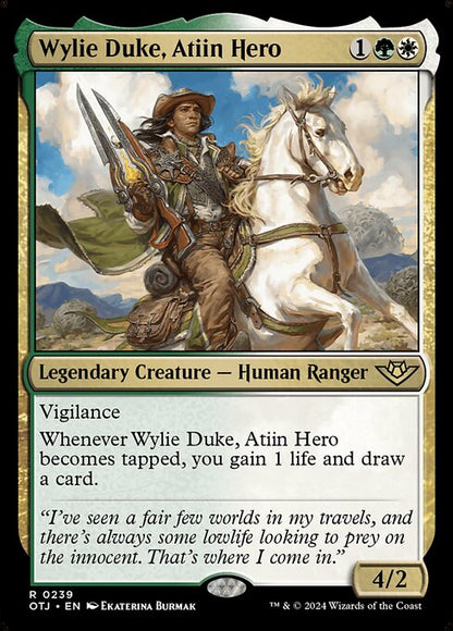 アティインの英雄、ワイリー・デューク/Wylie Duke, Atiin Hero [OTJ][FOIL]