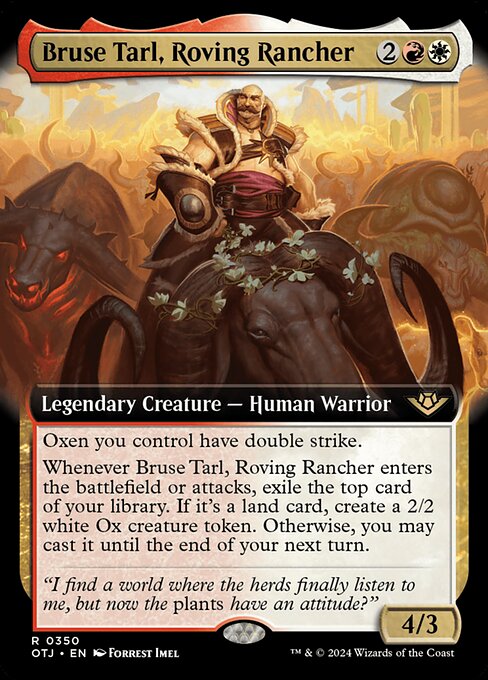 放浪する牧場主、ブルース・タール/Bruse Tarl, Roving Rancher [OTJ-BF][拡張アート][FOIL]