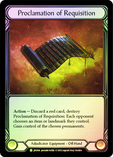 [Adjudicator]Proclamation of Requisition [プロモ][Rainbow Foil]