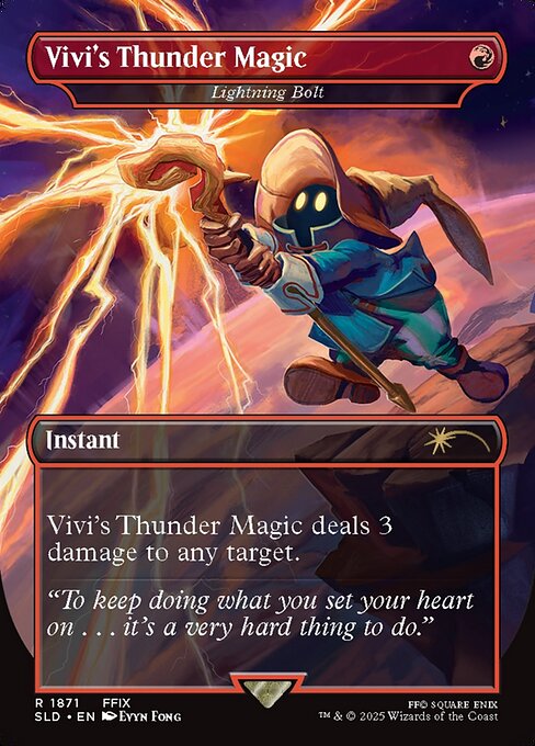 ビビの魔法「サンダー」/Vivi's Thunder Magic 《稲妻/Lightning Bolt》 [Secret Lair]
