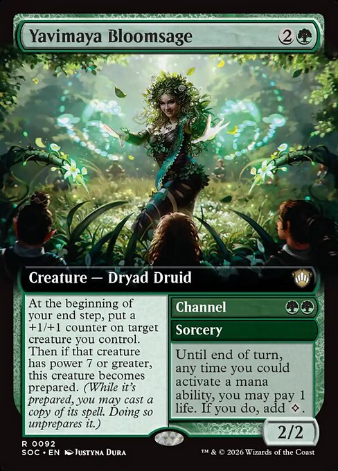 ヤヴィマヤの花賢人/Yavimaya Bloomsage - チャネル/Channel [SOC][拡張アート]