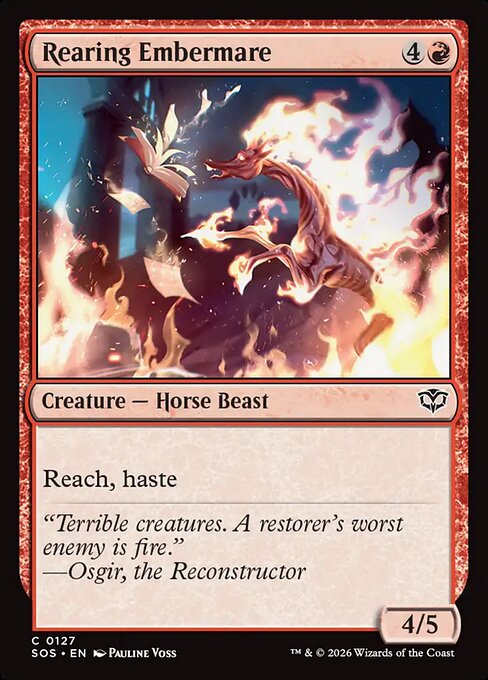 立ち上がるエンバーメア/Rearing Embermare [SOS][FOIL]