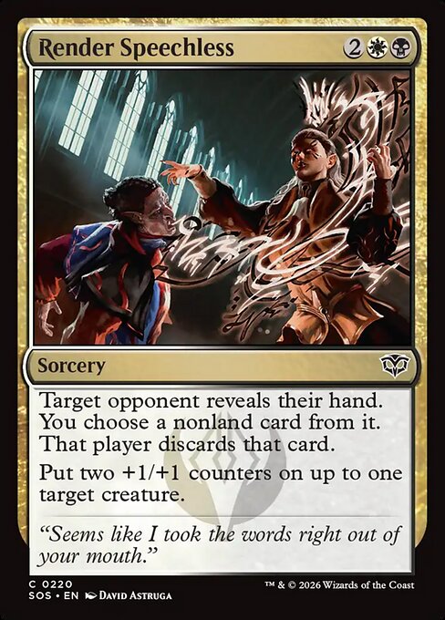 無言の言い渡し/Render Speechless [SOS][FOIL]