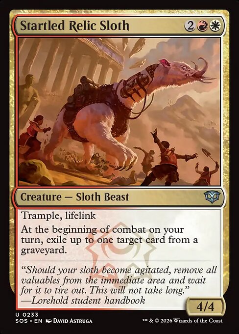 驚いた秘宝のナマケモノ/Startled Relic Sloth [SOS][FOIL]