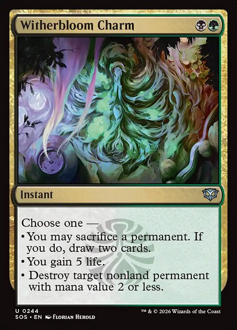 ウィザーブルームの魔除け/Witherbloom Charm [SOS][FOIL]