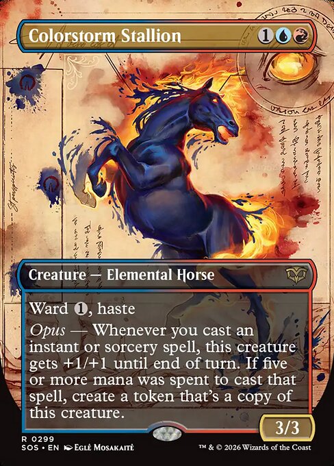 彩嵐の雄馬/Colorstorm Stallion [SOS-BF][ボーダーレス][FOIL]