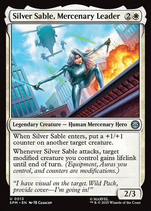 傭兵のリーダー、シルバー・セーブル/Silver Sable, Mercenary Leader [SPM]