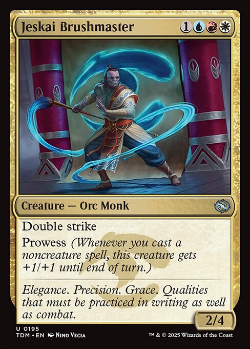 ジェスカイの神筆/Jeskai Brushmaster [TDM][FOIL]