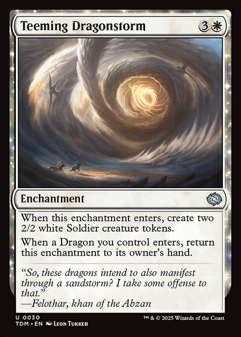 充溢するドラゴンの嵐/Teeming Dragonstorm [TDM][FOIL]