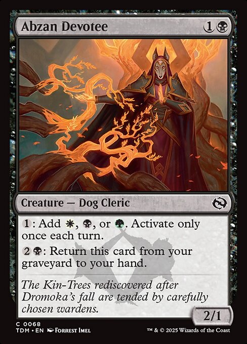 アブザンの信奉者/Abzan Devotee [TDM][FOIL]