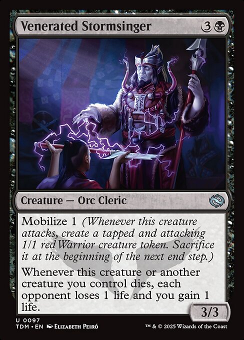 敬慕される嵐唱者/Venerated Stormsinger [TDM][FOIL]