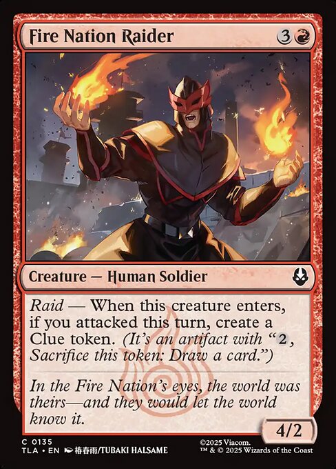 火の国の侵略部隊/Fire Nation Raider [TLA][FOIL]