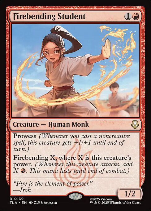 火の技の学び手/Firebending Student [TLA][FOIL][プレリリース版]