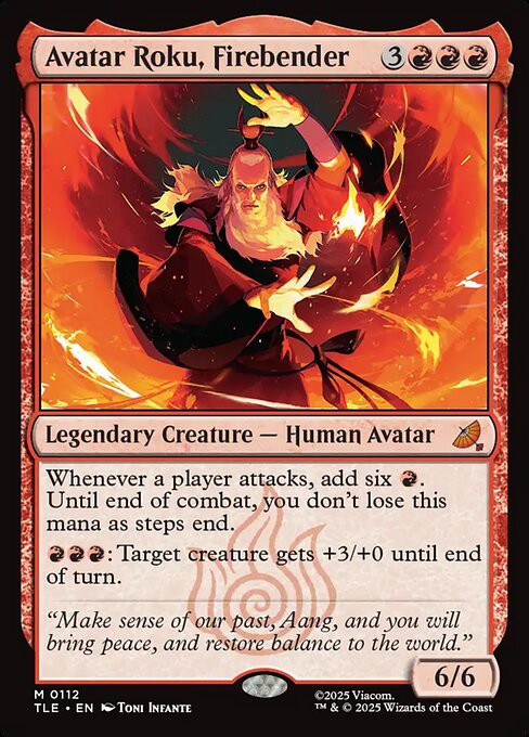 火のベンダー、アバター・ロク/Avatar Roku, Firebender [TLE][FOIL]