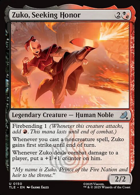 名誉を追い求める者、ズーコ/Zuko, Seeking Honor [TLE][FOIL]