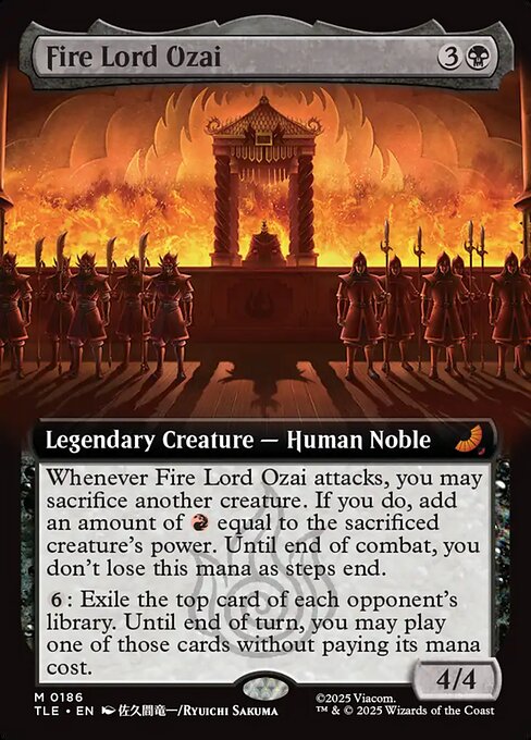 火の王オザイ/Fire Lord Ozai [TLE][拡張アート][FOIL]