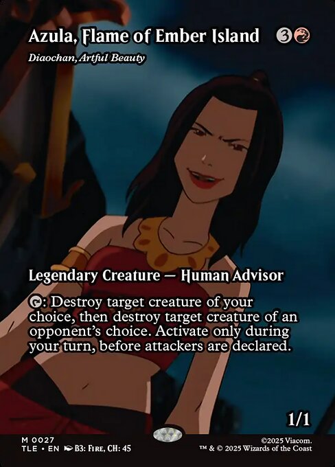 エンバー島の情熱、アズーラ/Azula, Flame of Ember Island《籠絡の美女 貂蝉/Diaochan, Artful Beauty》[TLE][ボーダーレス]