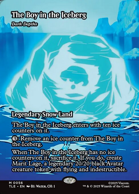 氷に閉じ込められた少年/The Boy in Iceberg《暗黒の深部/Dark Depths》[TLE][ボーダーレス][FOIL]