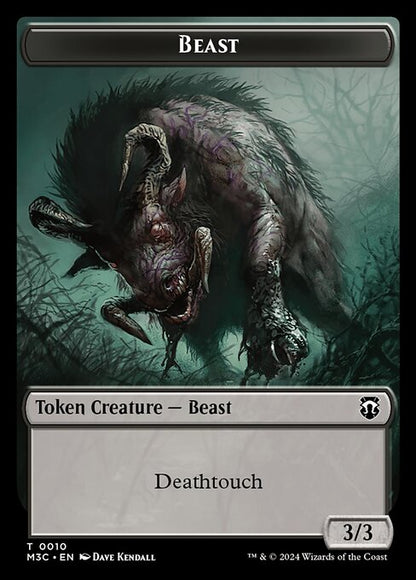 ビースト+多相の戦士トークン/Beast+Shapeshifter Token [M3C] [FOIL][リップル]