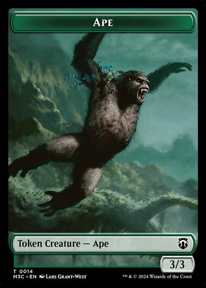 類人猿+植物トークン/Ape+Plant Token [M3C] [FOIL][リップル]