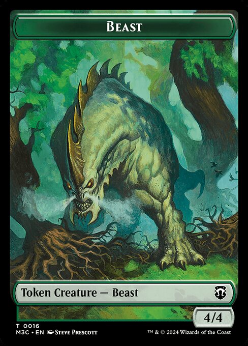象+ビーストトークン/Elephant+Beast Token [M3C] [FOIL][リップル]