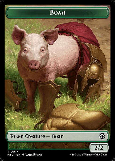猪+森・ドライアドトークン/Boar+Forest Dryad Token [M3C] [FOIL][リップル]