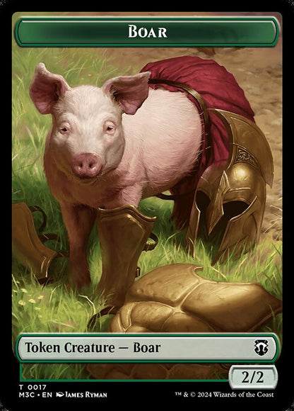 猪+森・ドライアドトークン/Boar+Forest Dryad Token [M3C] [FOIL][リップル]