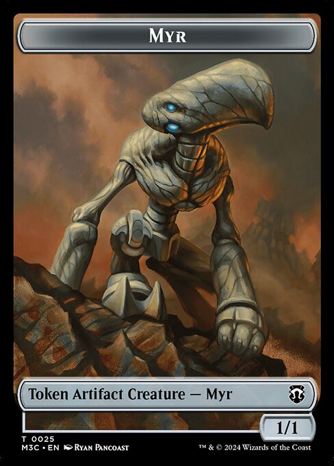 構築物+マイアトークン/Construct+Myr Token [M3C] [FOIL][リップル]