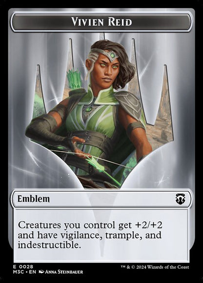 森・ドライアドトークン+プレインズウォーカーエンブレム（ビビアン・リード）/Forest Dryad Token+Emblem Vivien Reid [M3C] [FOIL][リップル]