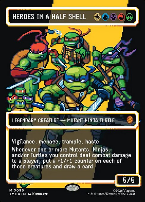 甲羅を背負ったヒーロー/Heroes in a Half Shell(096) [TMC][ボーダーレス][FOIL][サージ]
