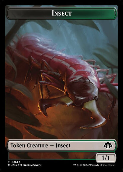 昆虫+ゾンビトークン/Insect+Zombie Token [M3C] [FOIL][リップル]